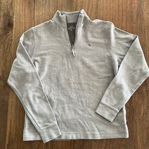 Vineyard Vines Quarter Zip Gray Boys Pullover XL 18